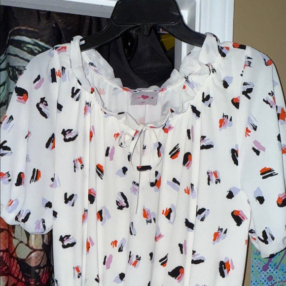 White Buddy Love Dress with Colorful Print